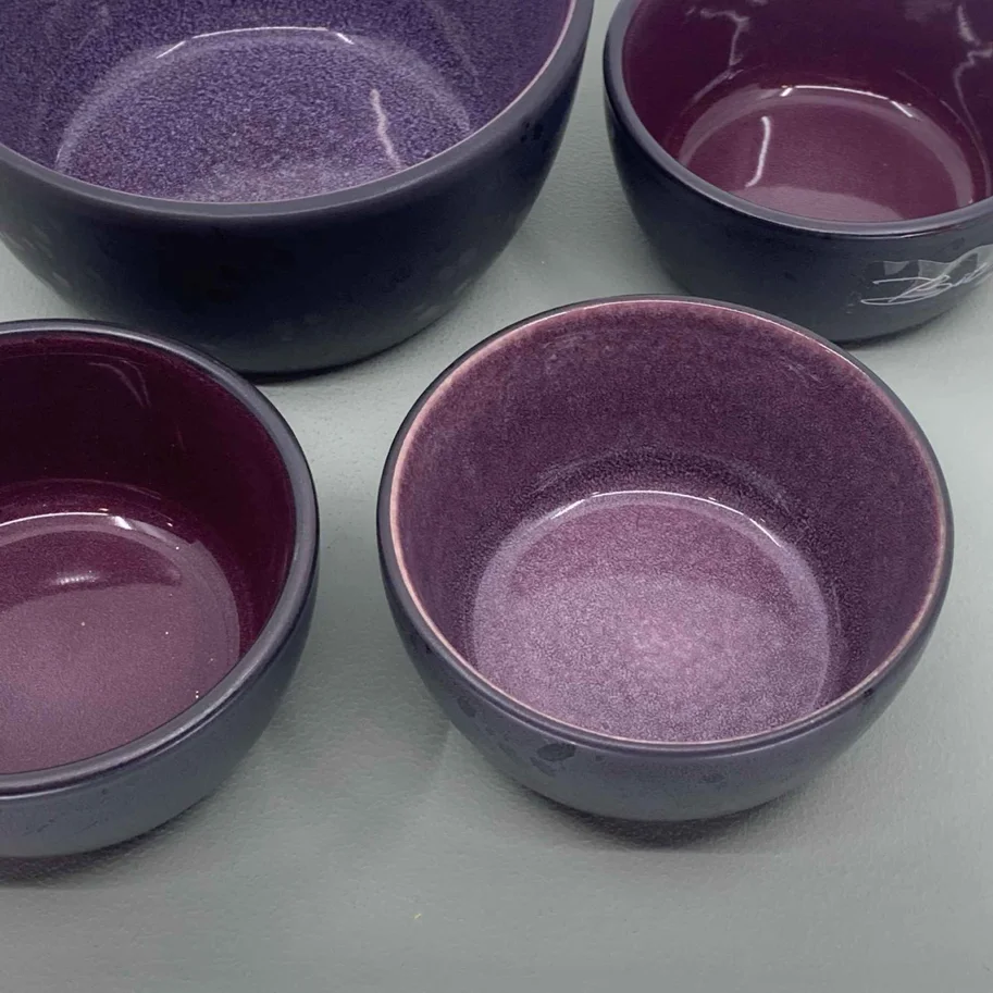 Schale 14cm grau/violette