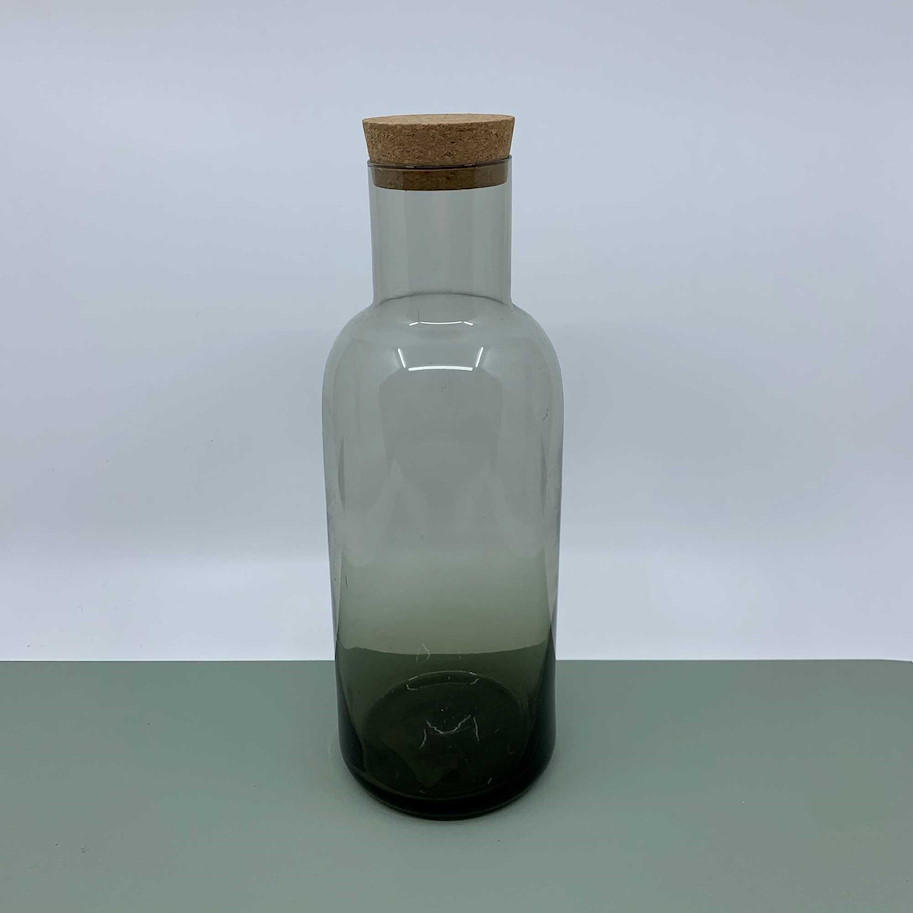 Flasche Glas braun 9x25cm