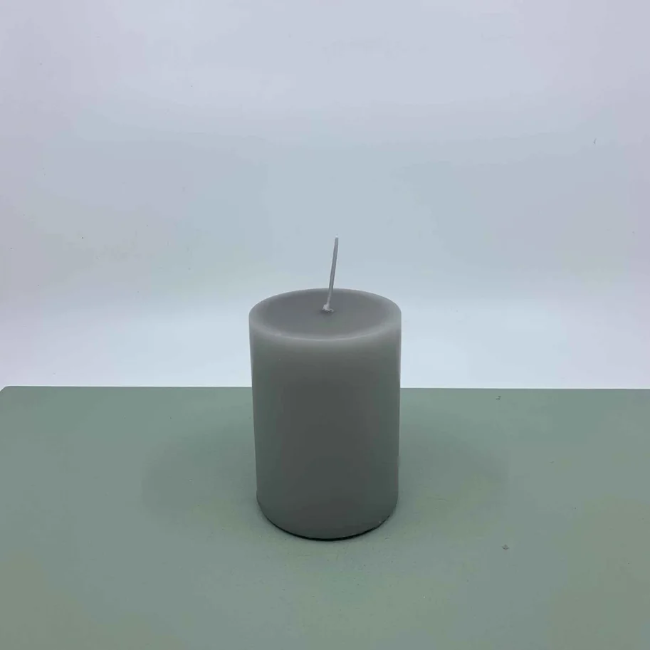 Kerzen H:10xD:7cm hellgrau