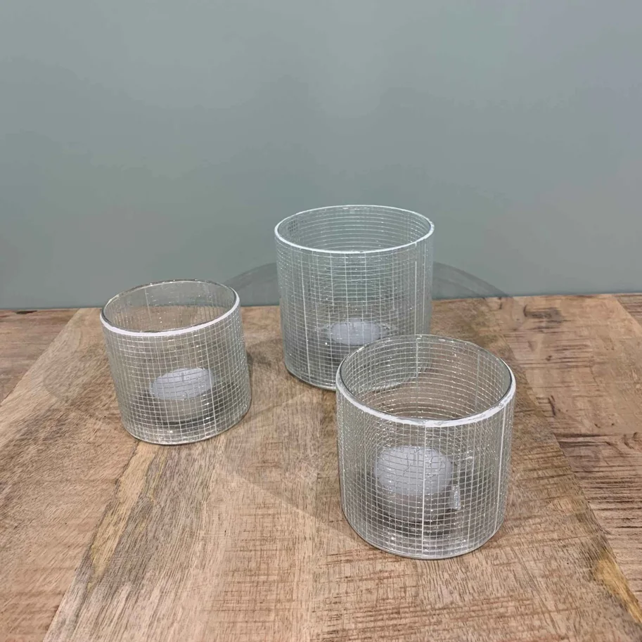 Teelichthalter silber 10cm