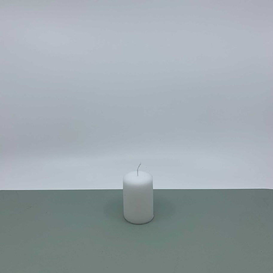 Kerze weiss 4x6cm
