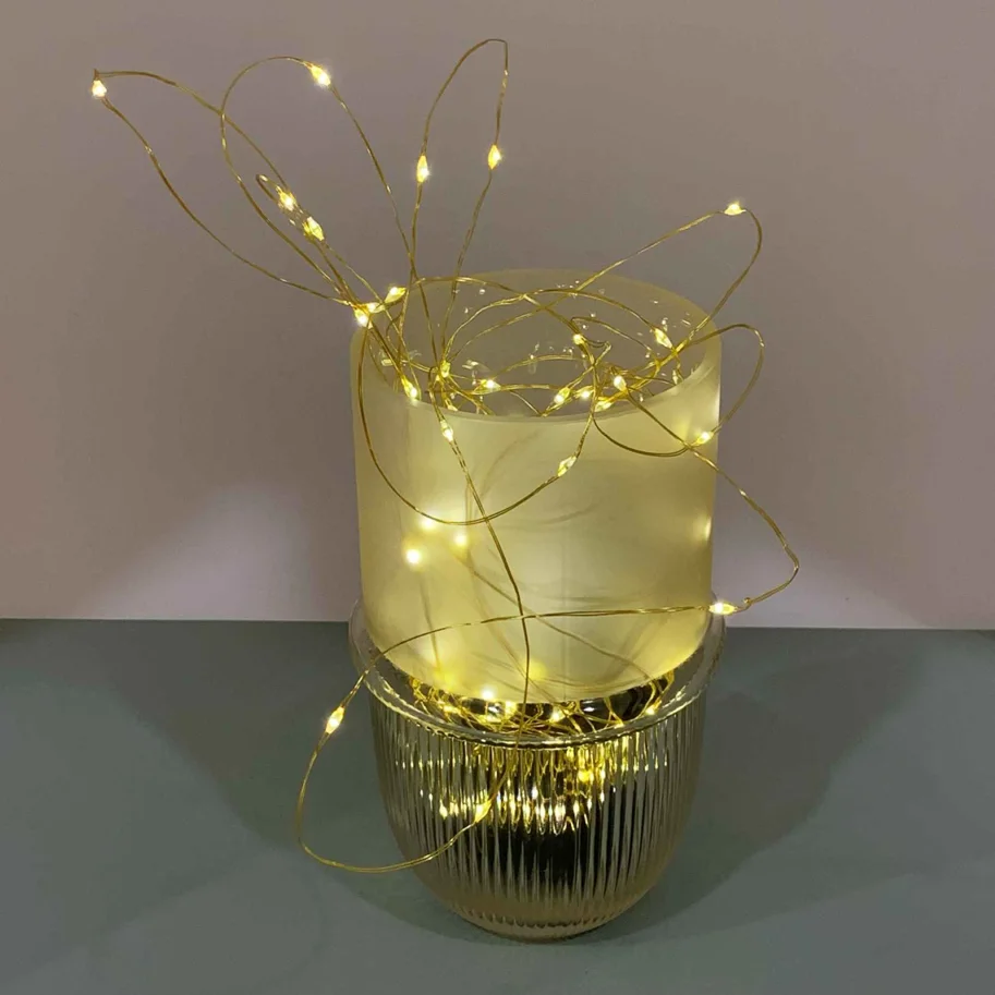 Lichterkette messing