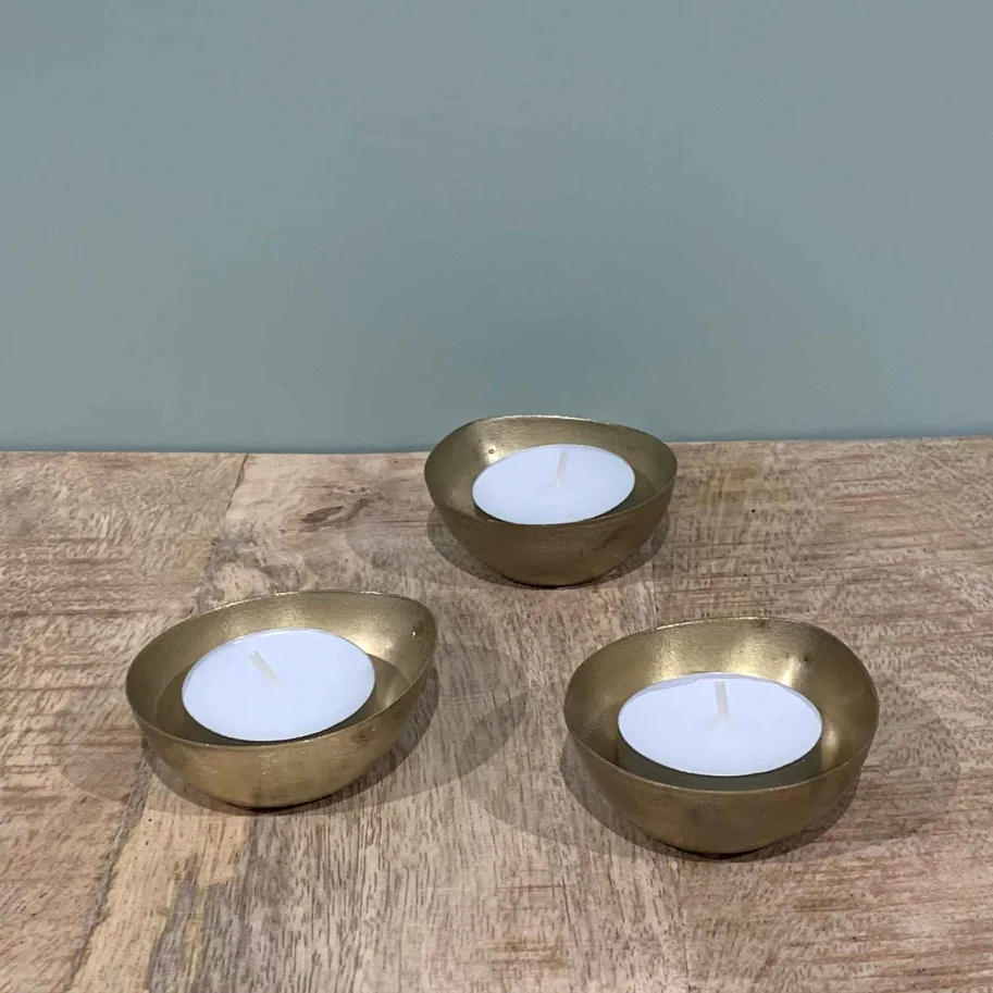 Teelichthalter Messing