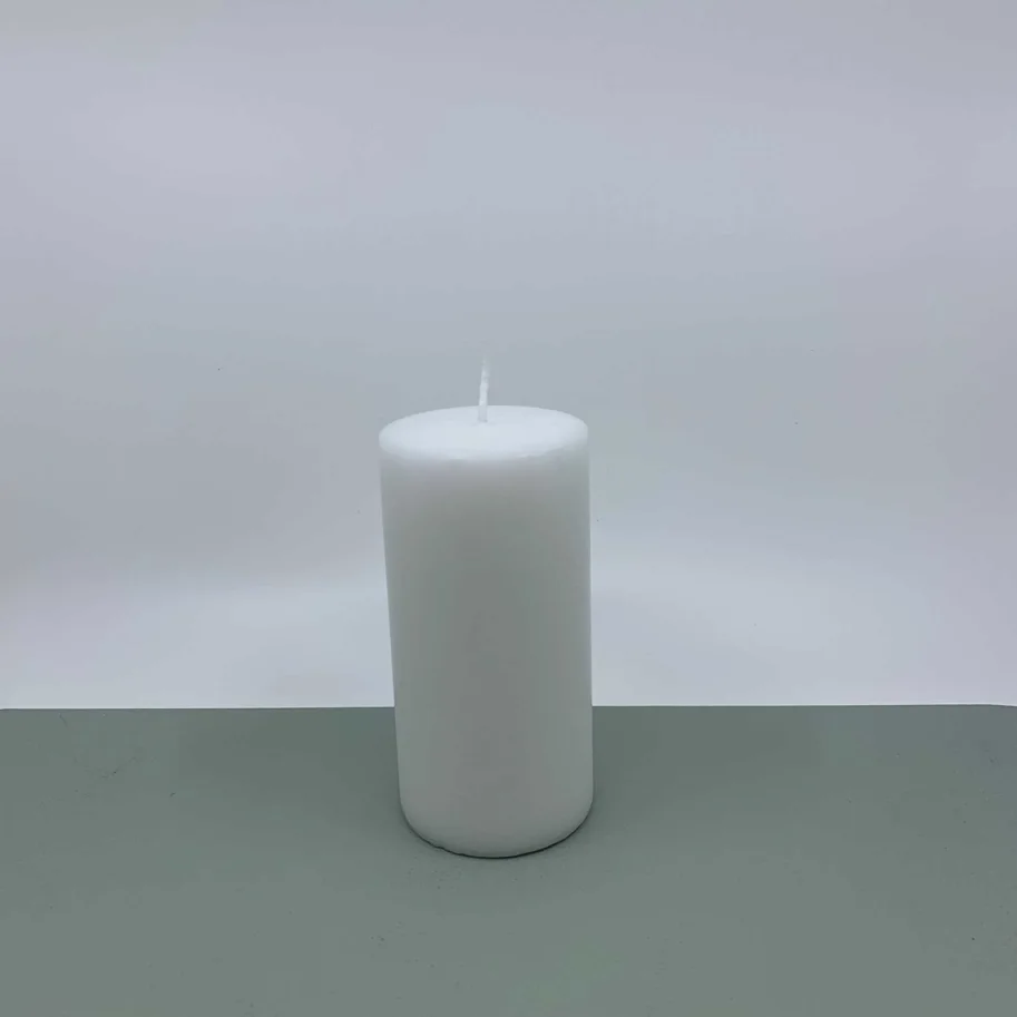 Kerze weiss 7x15cm