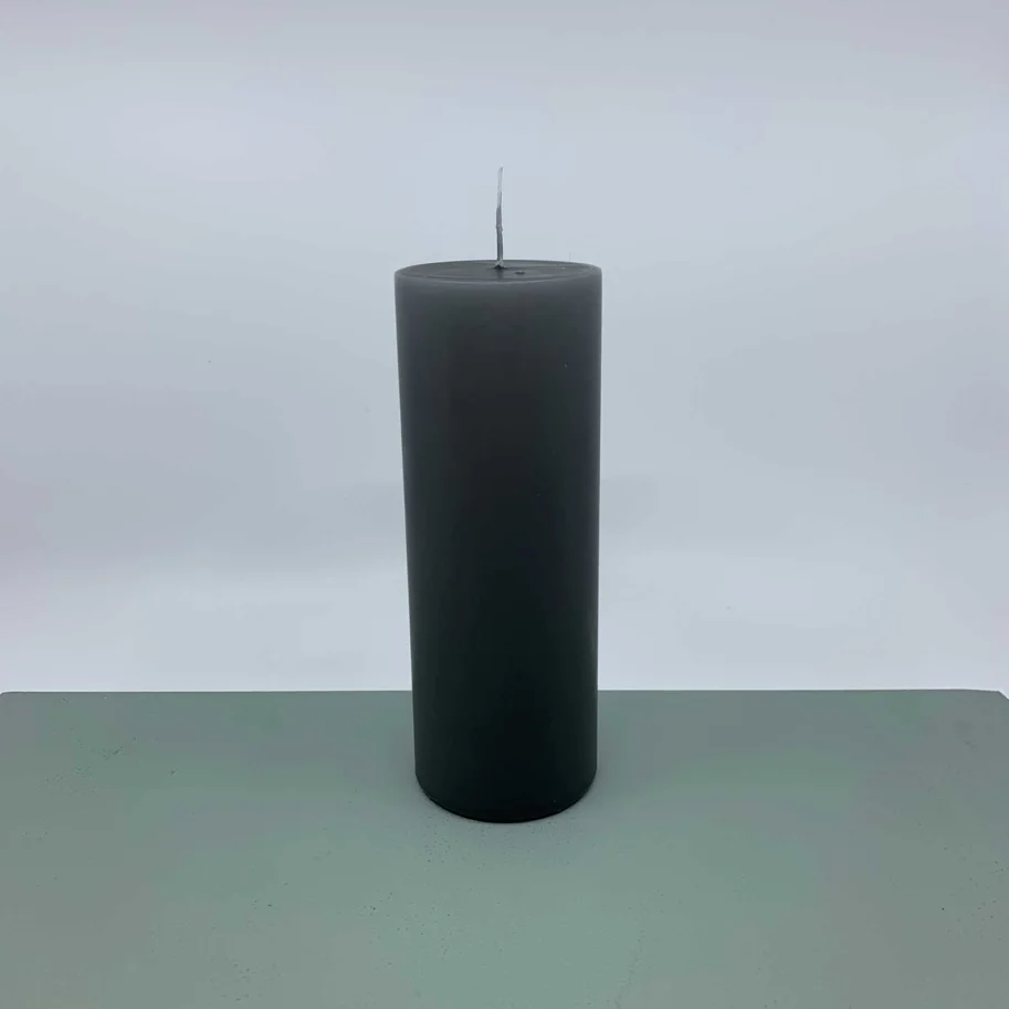 Kerze grau 7x20cm