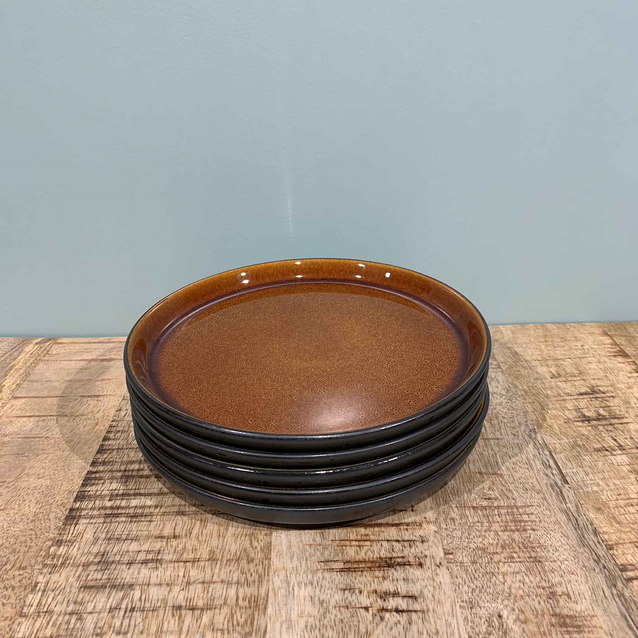 Dessert-Teller 21cm schwarz/amber