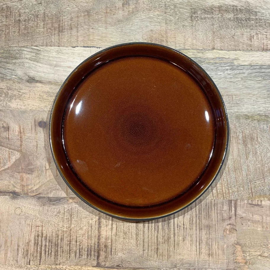 Speiseteller 27cm schwarz/amber