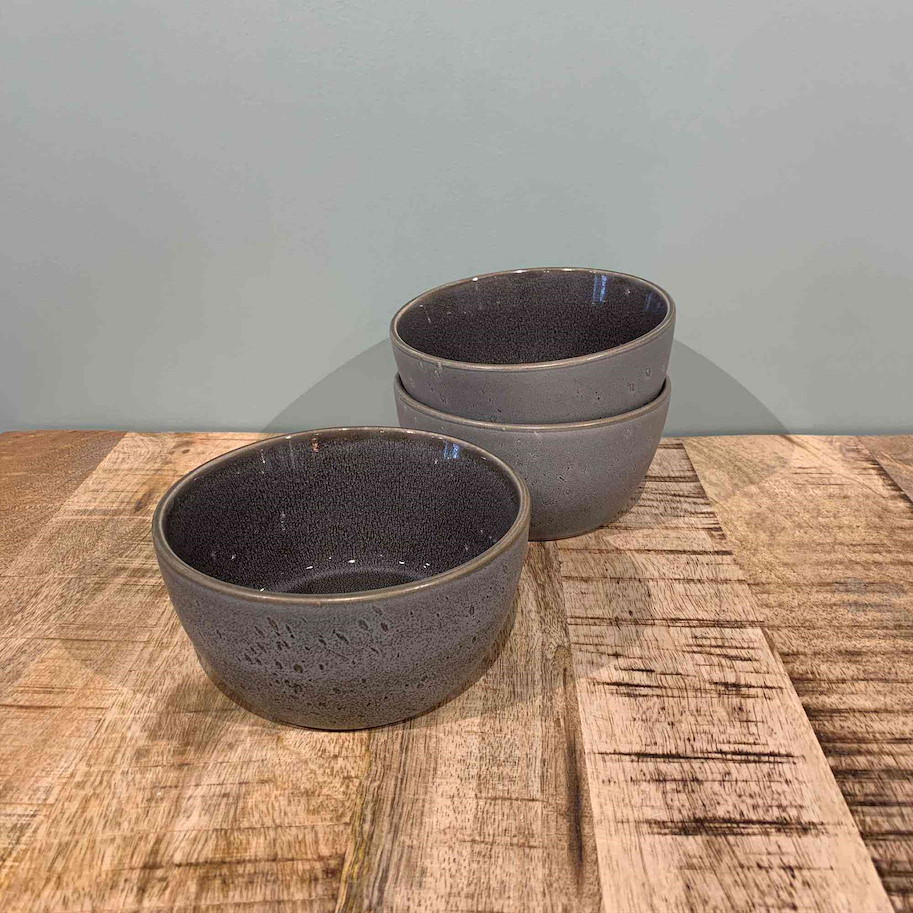 Schale 14cm grau/grau