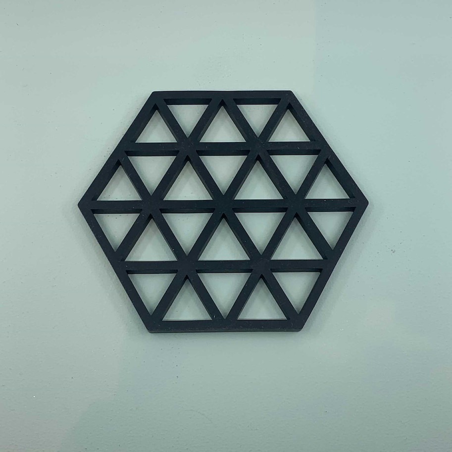 Topfuntersetzer Triangle schwarz silikon