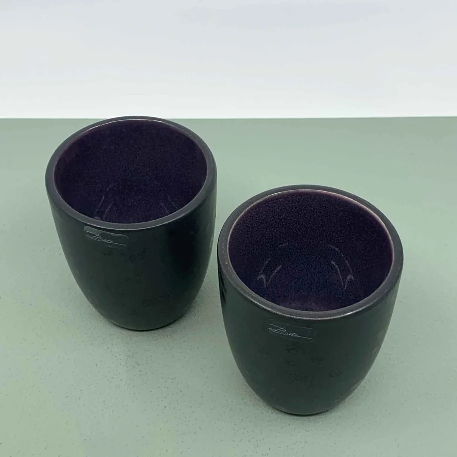Espressotasse 10cl blau/schwarz