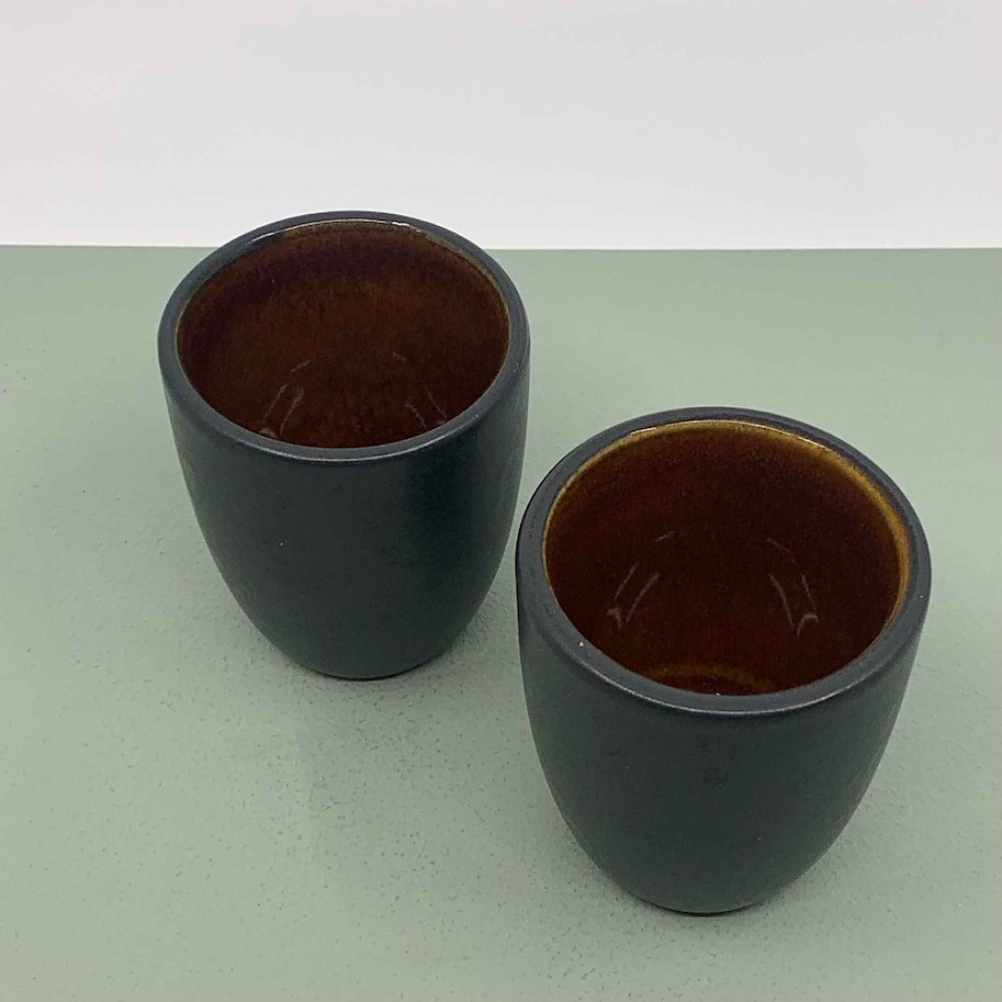 Espressotasse 10cl amber/schwarz