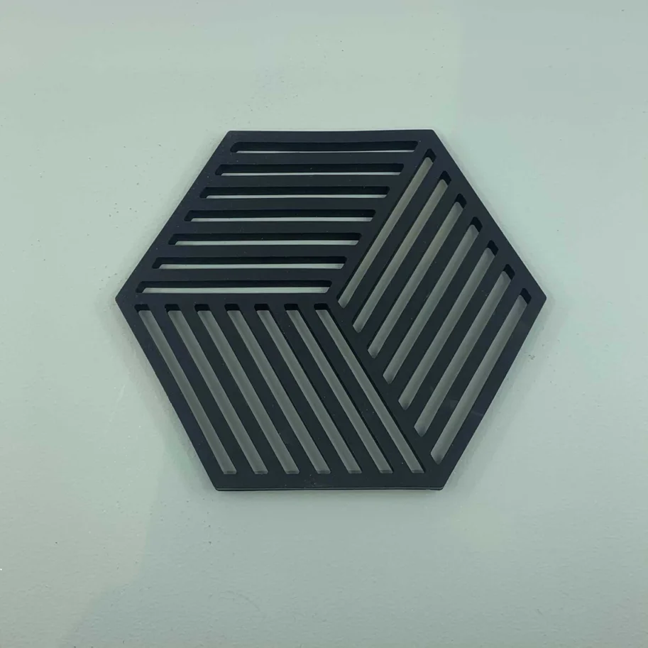 Topfuntersetzer Hexagon schwarz