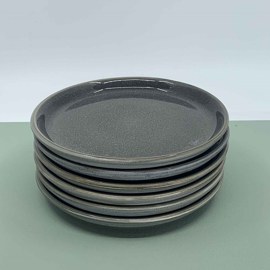 Speiseteller 17cm grau/grau