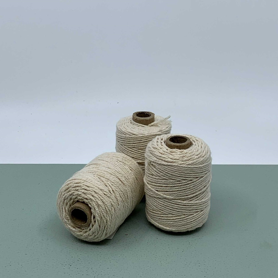 Baumwollkordel 50mx2mm beige