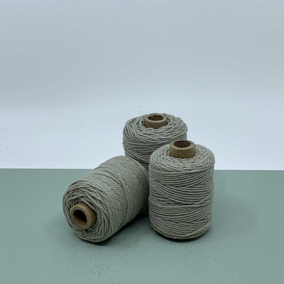 Baumwollkordel 50mx2mm grau