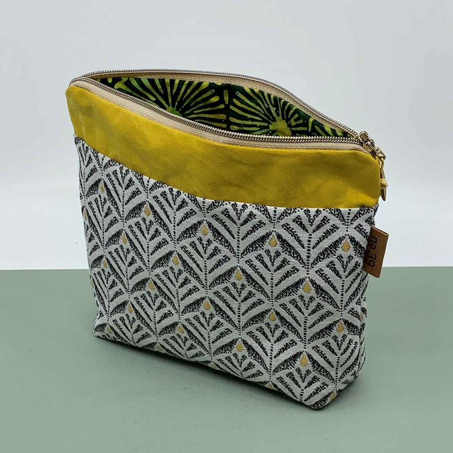 Necessaire gross Muster gelb