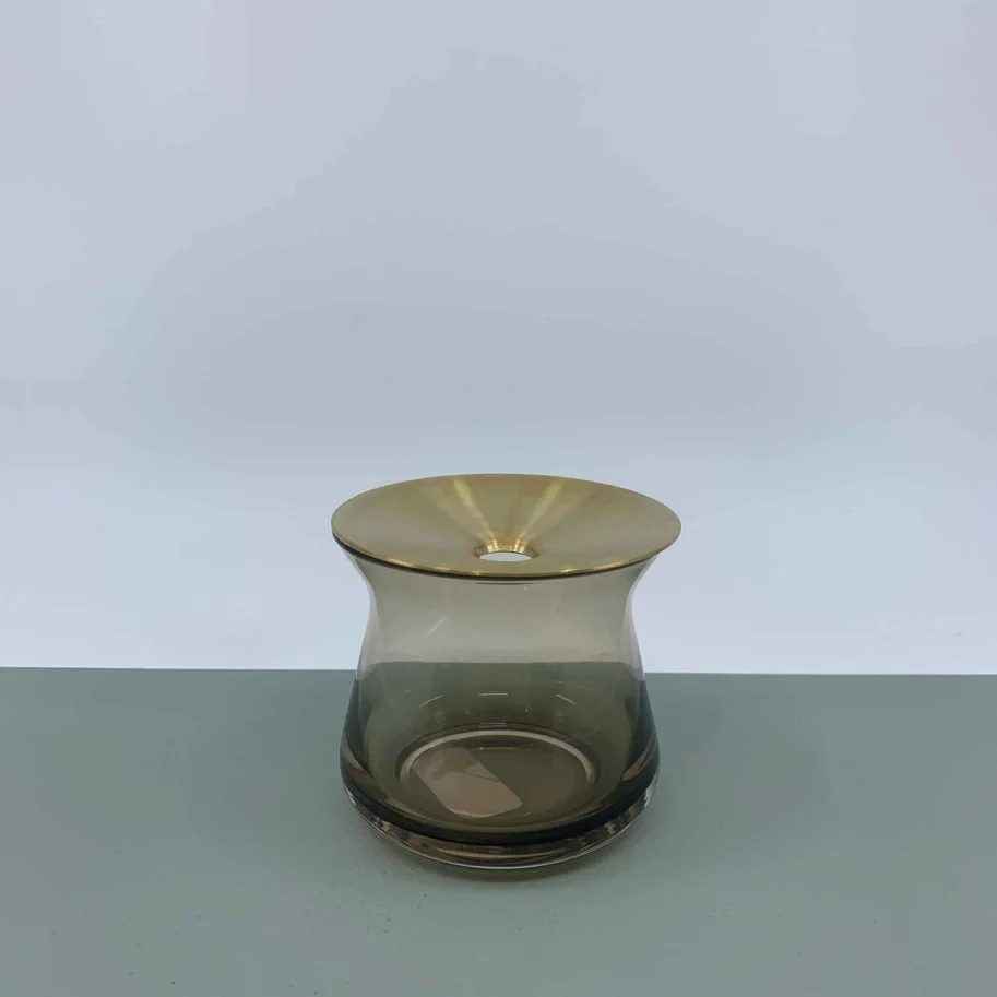 Luna Vase 80x70mm braun