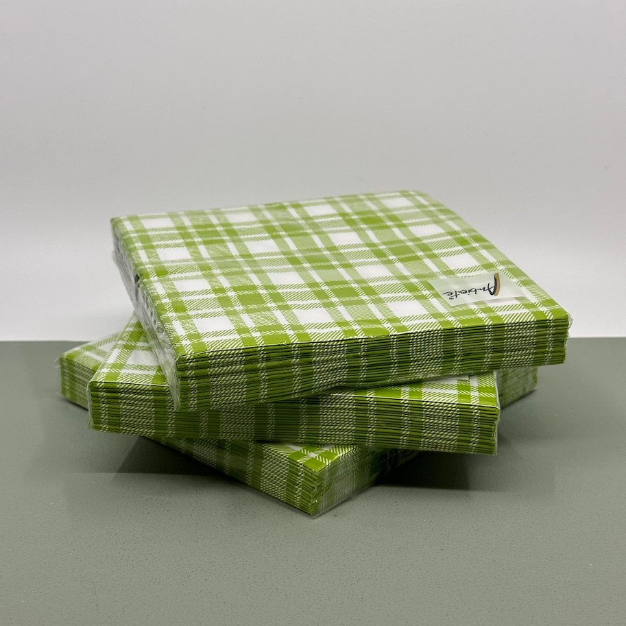 Serviette karo grün 16.5x16.5cm