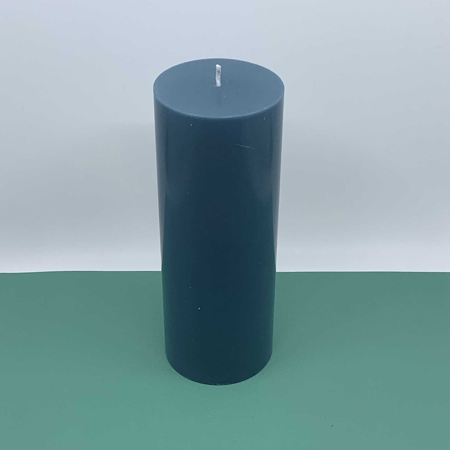 Kerze Pillar 7.5x20cm blau