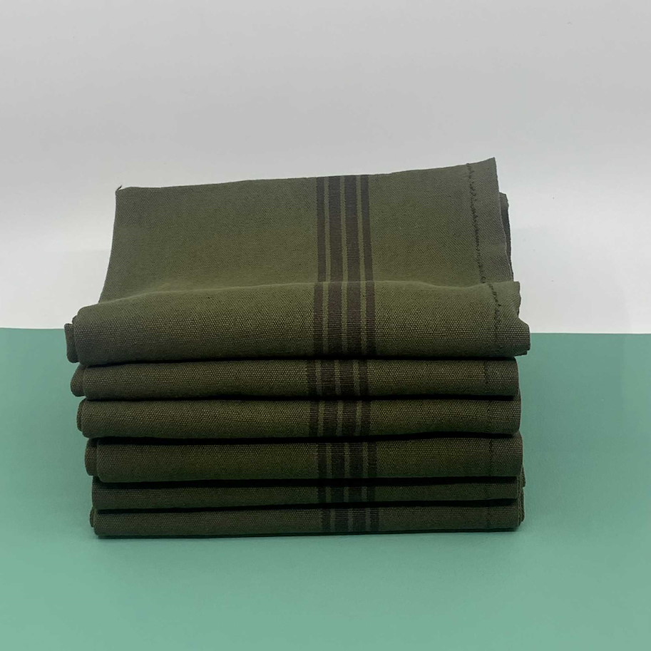 Geschirrtuch Piano Baumwolle Leinen olive