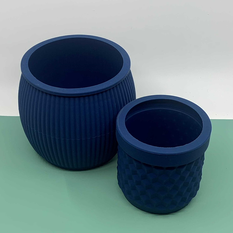 Topf blau
