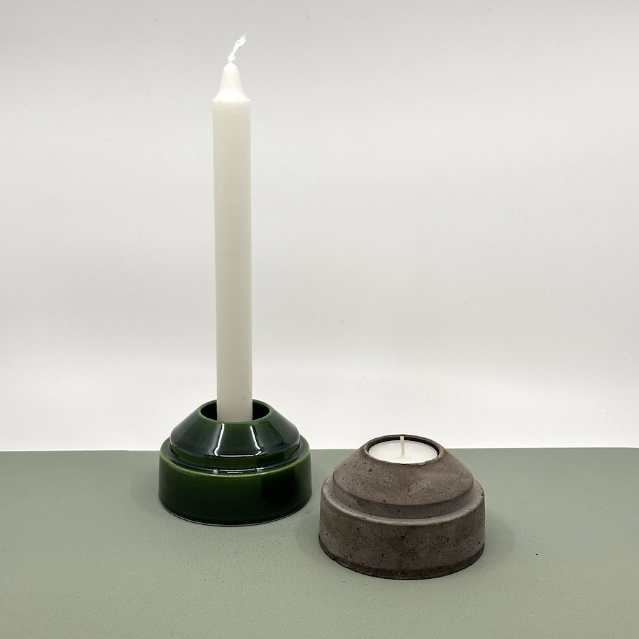 Kerzenständer Hoff grün D9cm