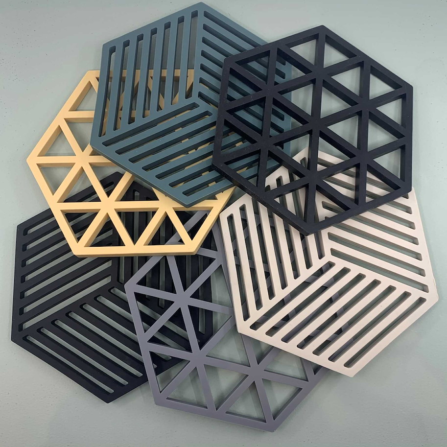 Topfuntersetzer Triangle senf silikon