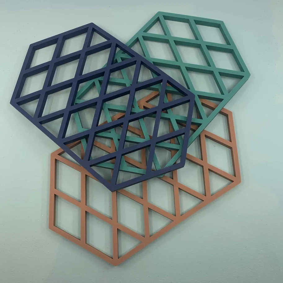 Topfuntersetzer Harlequin grün