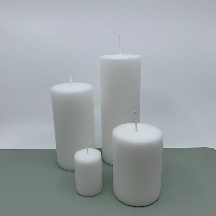 Kerze weiss 7x20cm