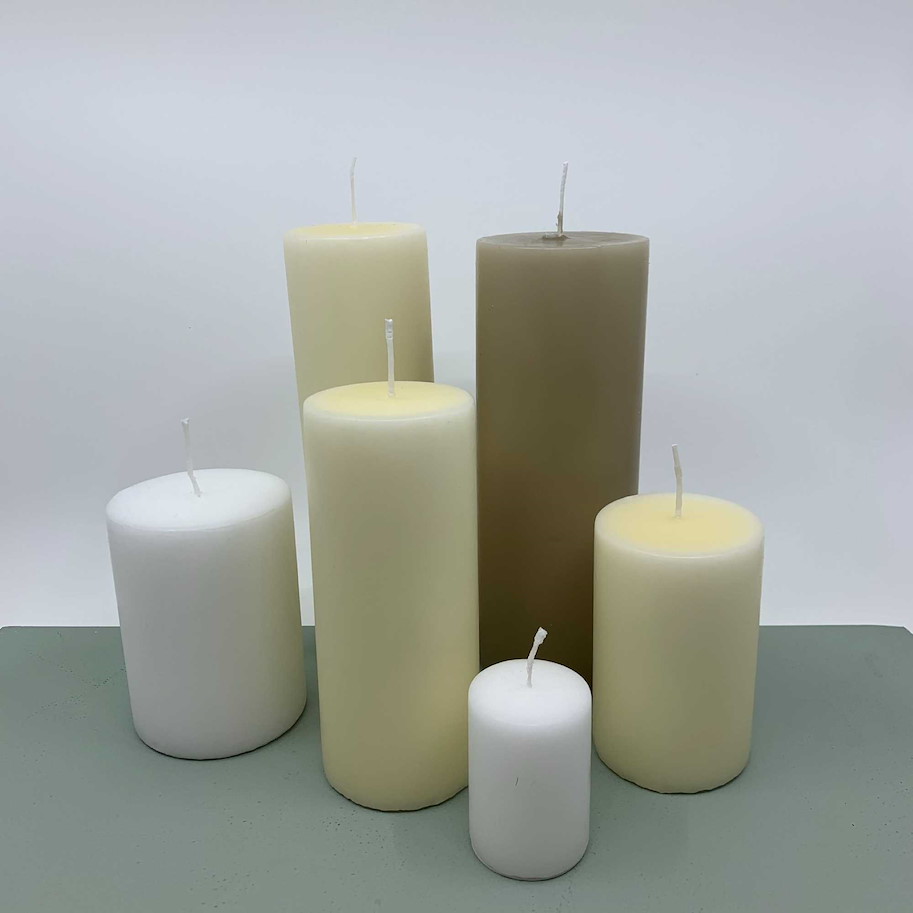 Kerze creme 7x15cm