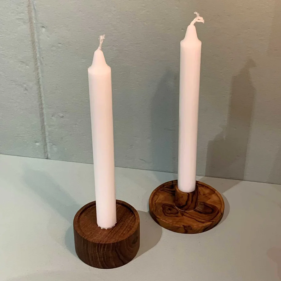Kerzenständer Holz D:8xH:4cm