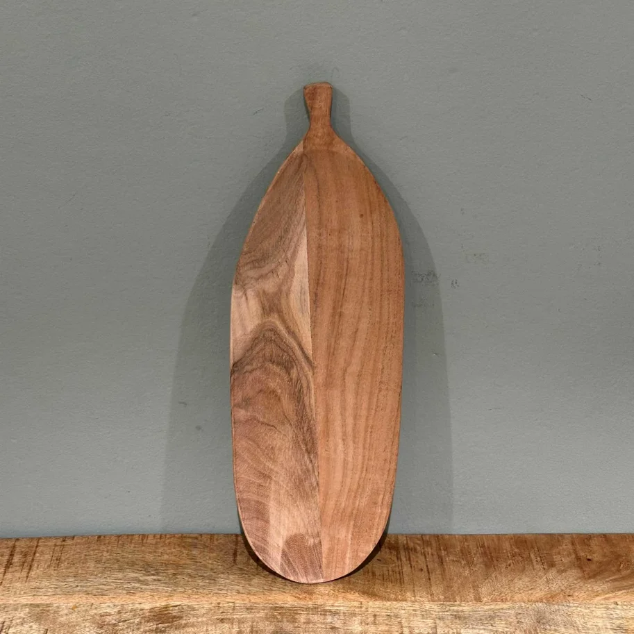Tablett Leaf 13x40cm hell
