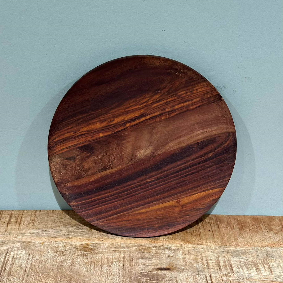 Holzteller 30cm dunkel
