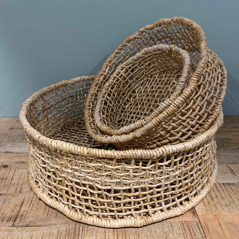 Korb natur L 54 x 54 x 14 cm