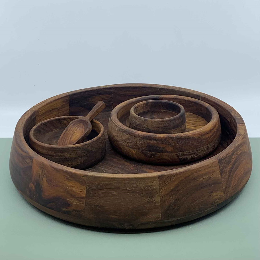 Holzschale D:30cm dunkel