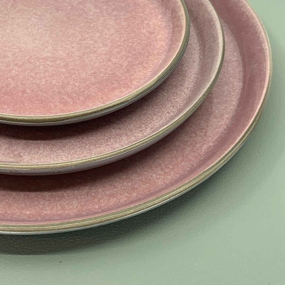 Dessertteller 21cm grau/rosa