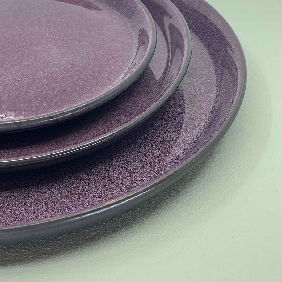 Dessertteller 21cm schwarz/violett