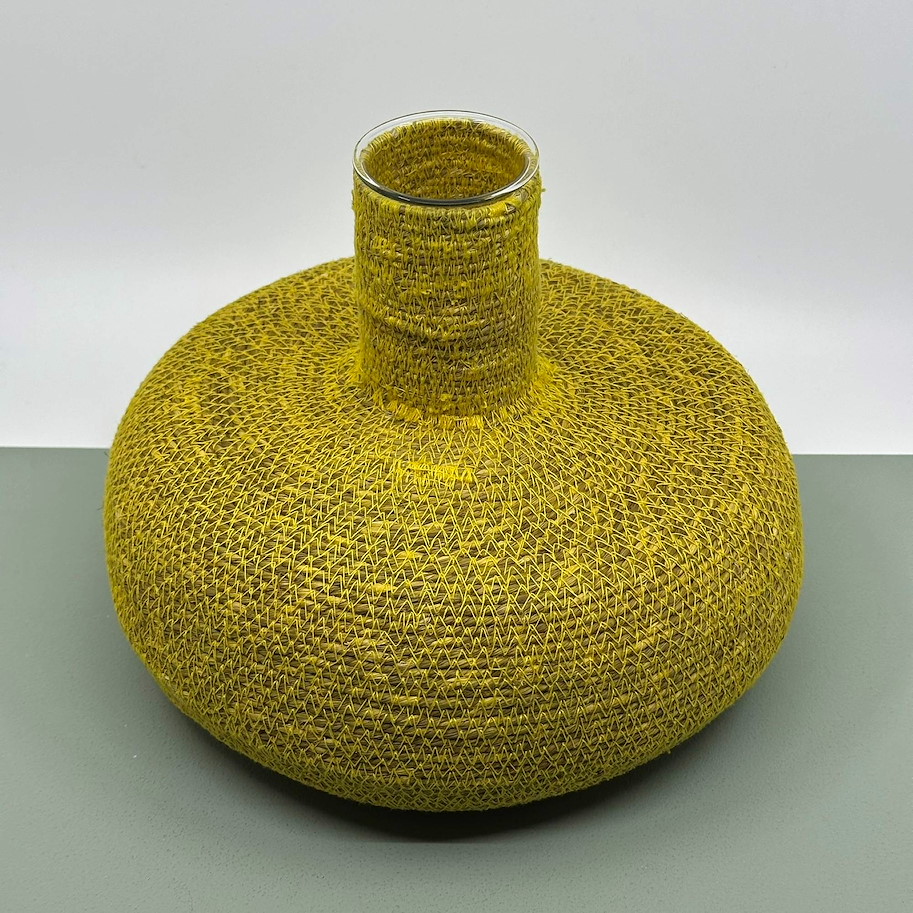 Vase Abaca gelb