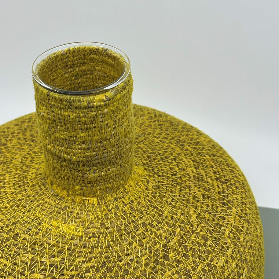 Vase Abaca gelb