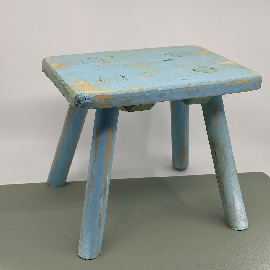 Hocker 25x22cm hellblau